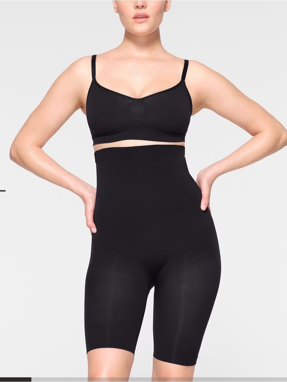 SKIMS High Waisted Above the Knee Short Black Shapewear